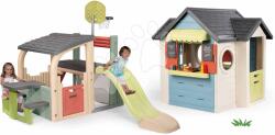 Smoby Set căsuță cu restaurant și centru sportiv Chef House Life Smoby extensibilă și coș de baschet cu tobogan (SM810407-13) Casuta pentru copii