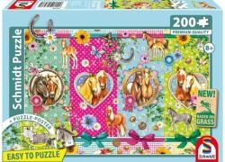Schmidt Spiele 56538 - Happy Horses - 200 db-os puzzle (56538)