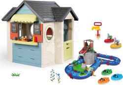 Smoby Set căsuță cu restaurant de grădină Chef House DeLuxe Smoby extensibilă și pista de apă AquaPlay Adventure Land cu aventuri (SM810407-1) Casuta pentru copii