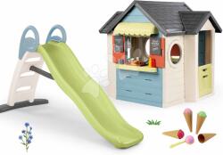 Smoby Set căsuță cu restaurant cu magazin și îngheșată Chef House DeLuxe Smoby extensibilă și tobogan Funny 200 cm (SM810407-7) Casuta pentru copii