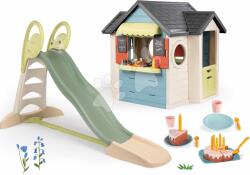 Smoby Set căsuță cu restaurant și magazin cu tort Chef House Life Smoby extensibilă și tobogan de 230 cm cu dublu val și apă (SM810407-8) Casuta pentru copii