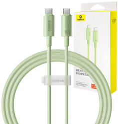 Baseus Habitat sorozatú gyorstöltő kábel USB-C - USB-C, 100W, 1m (zöld)
