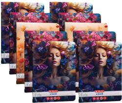 Herlitz Set 10 x Caiet dictando Herlitz A5, 48 file, 70g/mp, colturi rotunjite, Motiv Beauty (9497470-10)