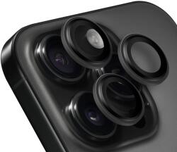 OBAL: ME Objektívvédő az Apple iPhone 15 Pro/15 Pro Max-hoz fekete titán, üvegfólia