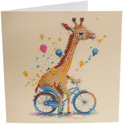 Craft Buddy Crystal Art Gyémántszemes emléklap - Zsiráf 18x18cm