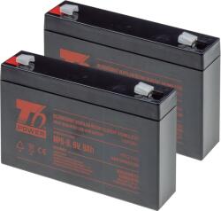 T6 Power APC Powerstack PS250 kompatibilis készlet, VRLA, 6 V (T6APC0024_v87105)