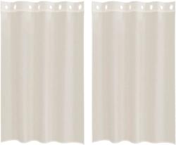 vidaXL 2 db krémszínű fátyolfüggönyök rojtokkal 140x175 cm 4102072 (4102072)