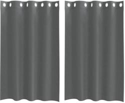 vidaXL 2 db sötétszürke fátyolfüggönyök rojtokkal 140x175 cm 4102078 (4102078)