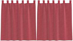 vidaXL 2 db borvörös voile függönyök rúd zsebekkel 4102246 (4102246)