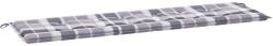 vidaXL szürke kockás oxford szövet kerti padpárna 180x50x4 cm 314097 (314097)