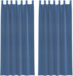 vidaXL 2 db királykék voile függönyök rúd zsebekkel 0.25 kg 4102214 (4102214)