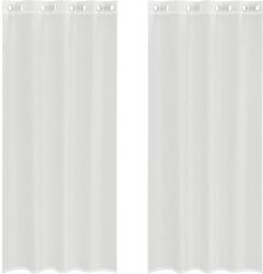 vidaXL 2 db fehér fátyolfüggönyök rojtokkal 0.38 kg 4102151 (4102151)