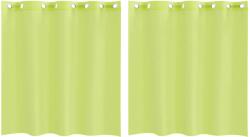 vidaXL 2 db almazöld fátyolfüggönyök rojtokkal 140x140 cm 4102053 (4102053)