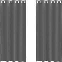 vidaXL 2 db sötétszürke fátyolfüggönyök rojtokkal 140x245 cm 0.25 kg 4102080 (4102080)