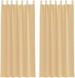 vidaXL 2 db homokszínű voile függönyök rúd zsebekkel 0.25 kg 4102218 4102218 (4102218)