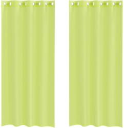 vidaXL 2 db almazöld fátyolfüggönyök rojtokkal 140x225 cm 4102055 (4102055)