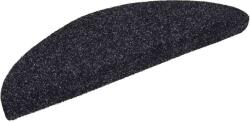 vidaXL 30 db fekete öntapadó lépcsőszőnyeg 56 x 17 x 3 cm 3365681 (3365681)