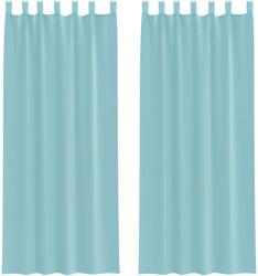vidaXL 2 db türkizkék voile függönyök rúd zsebekkel 0.25 kg 4102240 4102240 (4102240)