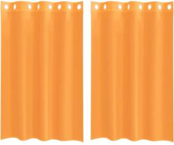 vidaXL 2 db narancssárga fátyolfüggönyök rojtokkal 140x175 cm 4102090 (4102090)