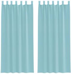 vidaXL 2 db türkizkék voile függönyök rúd zsebekkel 0.25 kg 4102238 4102238 (4102238)