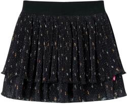 vidaXL Gyerek szoknya fodros fodros fodros fekete 116, 30°C-ig mosógépben mosható 14899 (14899)