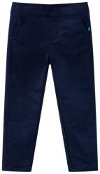 vidaXL Sötét tengerészkék kordbársony gyereknadrág 104, 30°C-ig mosógépben mosható 13425 (13425)