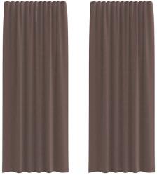 vidaXL 2 db barna fátyolfüggönyök fülecske tetejével 140x260 cm 0.25 kg 4102263 4102263 (4102263)