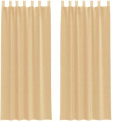 vidaXL 2 db homokszínű voile függönyök rúd zsebekkel 0.25 kg 4102220 4102220 (4102220)