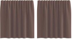 vidaXL 2 db barna fátyolfüggönyök fülecske tetejével 140x260 cm 0.25 kg 4102261 4102261 (4102261)