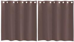 vidaXL 2 db barna fátyolfüggönyök rojtokkal 140x140 cm 4102065 (4102065)