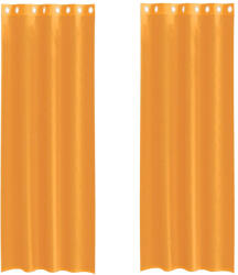 vidaXL 2 db narancssárga fátyolfüggönyök rojtokkal 140x260 cm 4102093 (4102093)