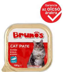 Tesco Brunos teljes értékű állateledel felnőtt macskák számára, pástétom hallal 100 g