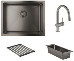 GROHE Készlet acél mosogató Grohe K700U 31574AL1, konyhai csaptelep Grohe Minta 32321AL2, 40852AL0, 40856AL0