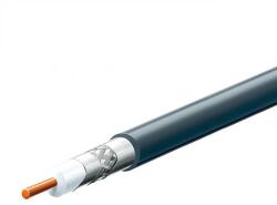 Somogyi Elektronic S 6TSV/BK koax kábel, 75 Ohm, PVC és PE szigetelés, réz bevonatú acél ér, alumínium + PET fólia 96 szál aluharisnya, 305m, fekete