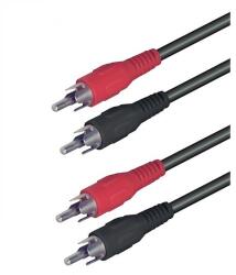 Somogyi Elektronic A 3X audió kábel bliszteres csomagolásban, 2 RCA dugó-2 RCA dugó, 1, 5 m