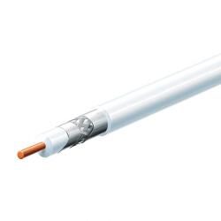 Somogyi Elektronic S 6TSP/WH koax kábel, 75 Ohm, PVC és PE szigetelés, réz bevonatú acél ér, alumínium + PET fólia 96 szál aluharisnya, 100m, fehér