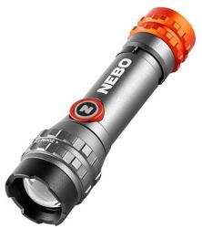 NEBO DAVINCI 450L FLEX elemlámpa, 6x-os zoom, alumínium test, IPX4, 600mAh Li-ion akku, max. 450 lumen - dellaprint