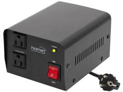 Somogyi Elektronic VTF200VA feszültségátalakító, max. 200VA, 230V/110V transzformátor, dupla 110V kimeneti aljzat két készülékhez, hordozható