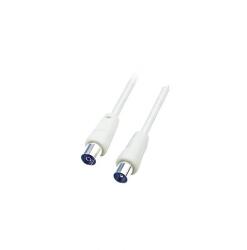 Home RF 5X koax kábel, dugó-aljzat, 5m, fehér színű
