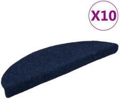 vidaXL 10 db kék tűlyukasztott öntapadó lépcsőszőnyeg 56 x 17 x 3 cm (149695)