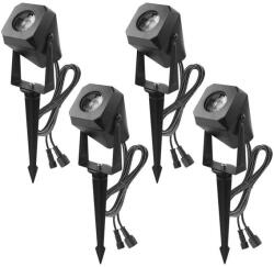 EMOS GoSmart 4 darabos, 7 W, RGBIC dimmelhető, WiFi kültéri LED spotlámpa, kezdő készlet (ZIW194R) - blacktip