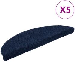 vidaXL 5 db kék tűlyukasztott öntapadó lépcsőszőnyeg 56x17x3 cm (149694)
