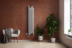 REGNIS PORK, fűtőszál 320x1000mm, egylyukú jobb alsó csatlakozással 50mm, 630W, matt fehér (RAL9003), PORK100/30/PD50/FEHÉR (PORK100/30/PD50/WHITE)