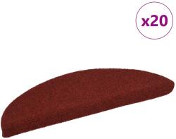 vidaXL 20 db piros öntapadó lépcsőszőnyeg 56 x 17 x 3 cm (3365671)