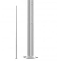 Rosa SAL-4 B60 C45 eloxált inox alumínium egyenes lámpaoszlop 4 m 60 mm csúcs L-R-SAL4B60C45 (SAL-4)