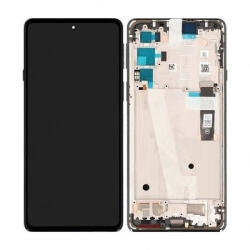 Motorola Edge 20 5G (2021) Előlap Keret+LCD Kijelző+Érintőpanel, Szürke (5D68C19192) Gyári, Service Pack