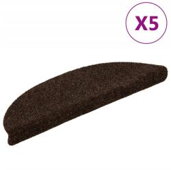 vidaXL 5 db barna tűlyukasztott öntapadó lépcsőszőnyeg 56 x 17 x 3 cm (149688)