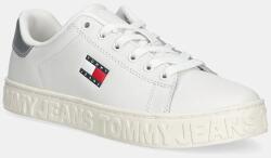 Tommy Hilfiger bőr sportcipő TJW LOGO SNEAKER ESS fehér, EN0EN02703 - fehér Női 40 - answear - 45 990 Ft
