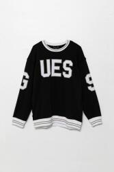 GUESS gyerek melegítőfelső pamutból fekete, nyomott mintás, L5GQ04 KA6R4 - fekete 147-157