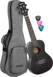Cascha HH 2300 Prémium fekete koncert ukulele - 10% nyitási akció